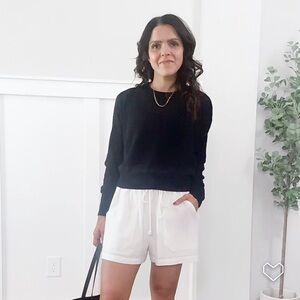 Madewell Women's Black Crew Neck Sweater